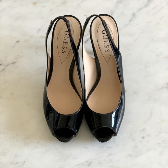 Guess Black Peep Toe Pumps - Picture 2 of 4